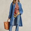 Paltoane pentru mașină de damă albastre Ralph Lauren din bumbac și mătase Paltoane pentru mașină de damă albastre Ralph Lauren din bumbac și mătase
