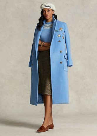 Paltoane polo de damă albastre Ralph Lauren The Spelman Collection