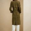 Paltoane Ralph Lauren Romilly din piele de miel pentru femei Olive