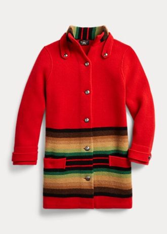 Paltoane roșii din lână Ralph Lauren pentru femei