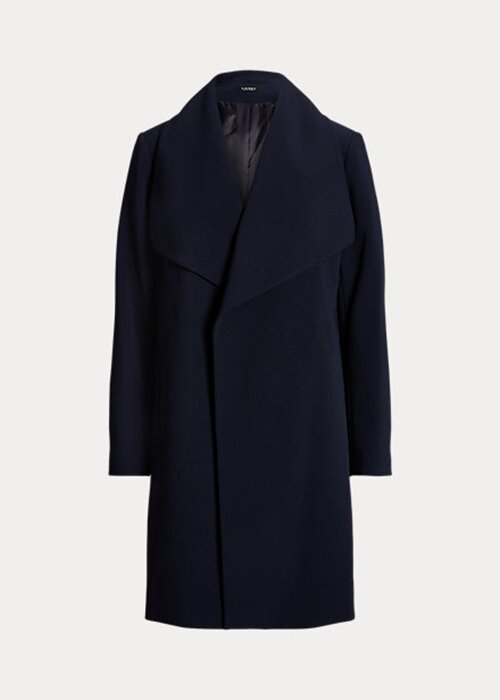 Paltoane Wrap din crepon Ralph Lauren pentru femei bleumarin Paltoane Wrap din crepon Ralph Lauren pentru femei bleumarin
