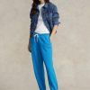 Pantaloni albaștri pentru atletism din lână Ralph Lauren pentru femei Pantaloni albaștri pentru atletism din lână Ralph Lauren pentru femei