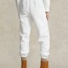 Pantaloni albi de atletism din lână Ralph Lauren pentru femei Pantaloni albi de atletism din lână Ralph Lauren pentru femei