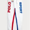 Pantaloni albi din lână Ralph Lauren Polo Sport color-blocate pentru bărbați Pantaloni albi din lână Ralph Lauren Polo Sport color-blocate pentru bărbați