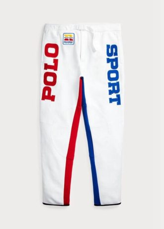 Pantaloni albi din lână Ralph Lauren Polo Sport color-blocate pentru bărbați Pantaloni albi din lână Ralph Lauren Polo Sport color-blocate pentru bărbați