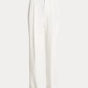 Pantaloni albi din satin Ralph Lauren pentru femei Pantaloni albi din satin Ralph Lauren pentru femei