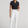 Pantaloni albi pentru atletism Golf Stretch Ralph Lauren pentru femei