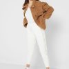 Pantaloni albi tricotati cu talie înaltă Ralph Lauren de damă Pantaloni albi tricotati cu talie înaltă Ralph Lauren de damă