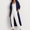Pantaloni cargo albi Ralph Lauren Shantung de damă Pantaloni cargo albi Ralph Lauren Shantung de damă