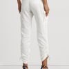 Pantaloni cargo albi Ralph Lauren Shantung de damă Pantaloni cargo albi Ralph Lauren Shantung de damă