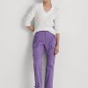 Pantaloni cargo la gleznă din twill cu greutate penă Ralph Lauren pentru femei violet Pantaloni cargo la gleznă din twill cu greutate penă Ralph Lauren pentru femei violet