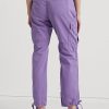 Pantaloni cargo la gleznă din twill cu greutate penă Ralph Lauren pentru femei violet Pantaloni cargo la gleznă din twill cu greutate penă Ralph Lauren pentru femei violet