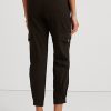 Pantaloni cargo negri de damă Ralph Lauren, Ponte cu brâu Pantaloni cargo negri de damă Ralph Lauren, Ponte cu brâu