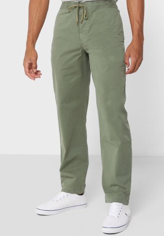Pantaloni chino cu șnur cu cordon, verzi, pentru bărbați, Ralph Lauren Pantaloni chino cu șnur cu cordon, verzi, pentru bărbați, Ralph Lauren