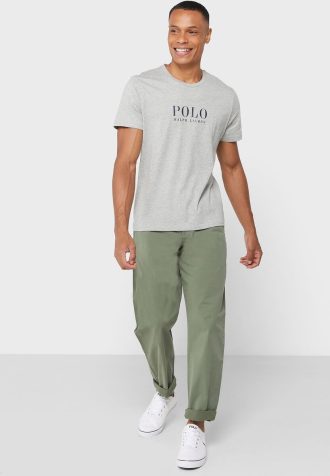 Pantaloni chino cu șnur cu cordon, verzi, pentru bărbați, Ralph Lauren Pantaloni chino cu șnur cu cordon, verzi, pentru bărbați, Ralph Lauren