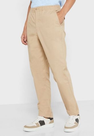 Pantaloni chino Ralph Lauren Essential Slim Fit pentru bărbați kaki Pantaloni chino Ralph Lauren Essential Slim Fit pentru bărbați kaki