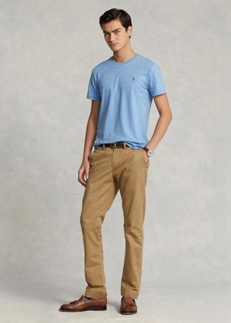 Pantaloni chino slim fit Ralph Lauren kaki pentru bărbați Pantaloni chino slim fit Ralph Lauren kaki pentru bărbați