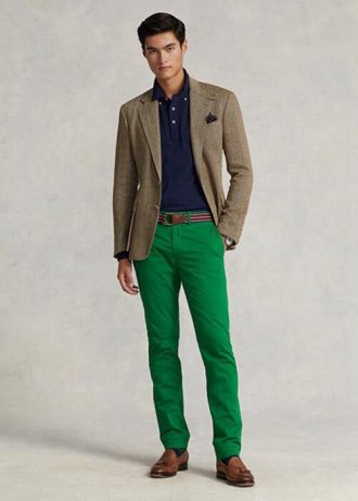 Pantaloni chino slim fit, verzi, pentru bărbați, Ralph Lauren Pantaloni chino slim fit, verzi, pentru bărbați, Ralph Lauren