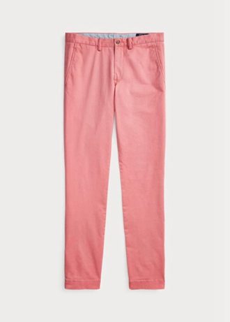 Pantaloni chino stretch pentru bărbați, de culoare roz, Ralph Lauren, slim fit Pantaloni chino stretch pentru bărbați, de culoare roz, Ralph Lauren, slim fit