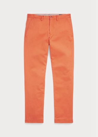 Pantaloni chino stretch pentru bărbați, portocalii, slim fit, Ralph Lauren Pantaloni chino stretch pentru bărbați, portocalii, slim fit, Ralph Lauren