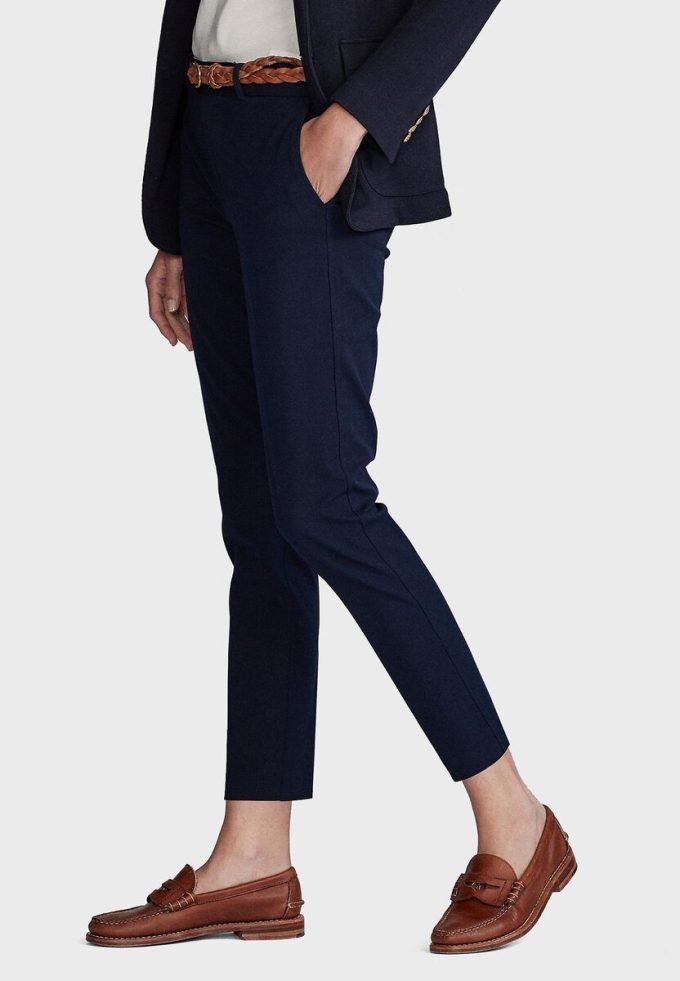 Pantaloni croiți Ralph Lauren de damă albaștri