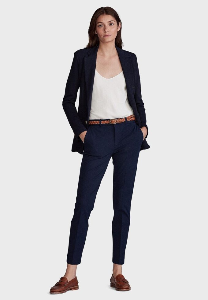 Pantaloni croiți Ralph Lauren de damă albaștri