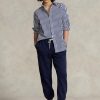 Pantaloni de atletism din lână Ralph Lauren pentru femei bleumarin Pantaloni de atletism din lână Ralph Lauren pentru femei bleumarin