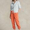 Pantaloni de atletism din lână Ralph Lauren portocalii pentru femei Pantaloni de atletism din lână Ralph Lauren portocalii pentru femei