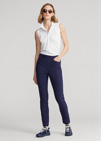Pantaloni de atletism Golf Stretch Ralph Lauren pentru damă bleumarin