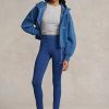 Pantaloni de damă albaștri Ralph Lauren Stretch Stirrup Pantaloni de damă albaștri Ralph Lauren Stretch Stirrup