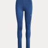 Pantaloni de damă albaștri Ralph Lauren Stretch Stirrup Pantaloni de damă albaștri Ralph Lauren Stretch Stirrup