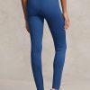 Pantaloni de damă albaștri Ralph Lauren Stretch Stirrup Pantaloni de damă albaștri Ralph Lauren Stretch Stirrup