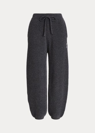 Pantaloni de damă din cașmir Ralph Lauren gri închis