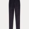 Pantaloni de damă din piele de miel Ralph Lauren din piele de căprioară bleumarin Pantaloni de damă din piele de miel Ralph Lauren din piele de căprioară bleumarin