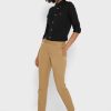 Pantaloni de damă maro Ralph Lauren cu talie înaltă Pantaloni de damă maro Ralph Lauren cu talie înaltă
