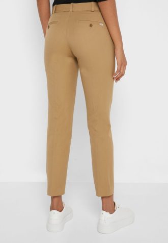 Pantaloni de damă maro Ralph Lauren cu talie înaltă