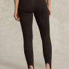Pantaloni de damă maro Ralph Lauren Stirrup Stretch cu fermoar lateral Pantaloni de damă maro Ralph Lauren Stirrup Stretch cu fermoar lateral
