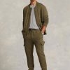 Pantaloni de jogger cargo din jerseu de lux Ralph Lauren pentru bărbați Olive