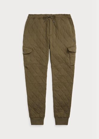 Pantaloni de jogger cargo din jerseu de lux Ralph Lauren pentru bărbați Olive Pantaloni de jogger cargo din jerseu de lux Ralph Lauren pentru bărbați Olive