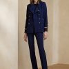 Pantaloni de lână elasticizat Ralph Lauren Alandra pentru femei bleumarin Pantaloni de lână elasticizat Ralph Lauren Alandra pentru femei bleumarin