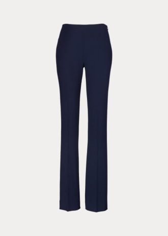 Pantaloni de lână elasticizat Ralph Lauren Alandra pentru femei bleumarin Pantaloni de lână elasticizat Ralph Lauren Alandra pentru femei bleumarin
