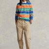 Pantaloni de pânză cu pliuri largi Ralph Lauren pentru bărbați kaki Pantaloni de pânză cu pliuri largi Ralph Lauren pentru bărbați kaki