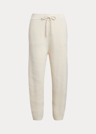 Pantaloni de pulover din lână și cașmir din tricot cu coaste Ralph Lauren pentru damă Pantaloni de pulover din lână și cașmir din tricot cu coaste Ralph Lauren pentru damă