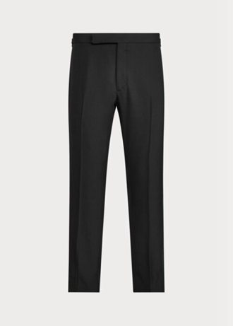 Pantaloni de smoking Barathea din lână Ralph Lauren Gregory pentru bărbați negri Pantaloni de smoking Barathea din lână Ralph Lauren Gregory pentru bărbați negri