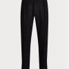 Pantaloni de smoking Barathea pentru bărbați negri Ralph Lauren Gregory, lucrați manual Pantaloni de smoking Barathea pentru bărbați negri Ralph Lauren Gregory, lucrați manual