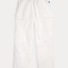 Pantaloni de sport albi din lână Ralph Lauren cu toc tăiat pentru femei Pantaloni de sport albi din lână Ralph Lauren cu toc tăiat pentru femei
