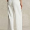 Pantaloni de sport albi din lână Ralph Lauren cu toc tăiat pentru femei Pantaloni de sport albi din lână Ralph Lauren cu toc tăiat pentru femei