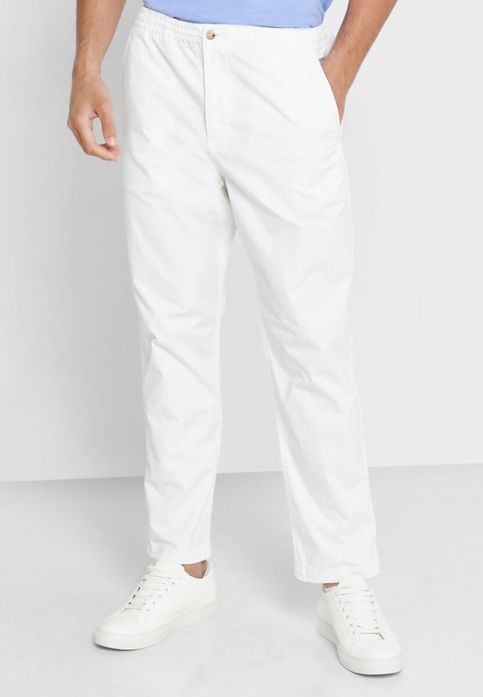 Pantaloni de sport albi Ralph Lauren Prepster pentru bărbați Pantaloni de sport albi Ralph Lauren Prepster pentru bărbați