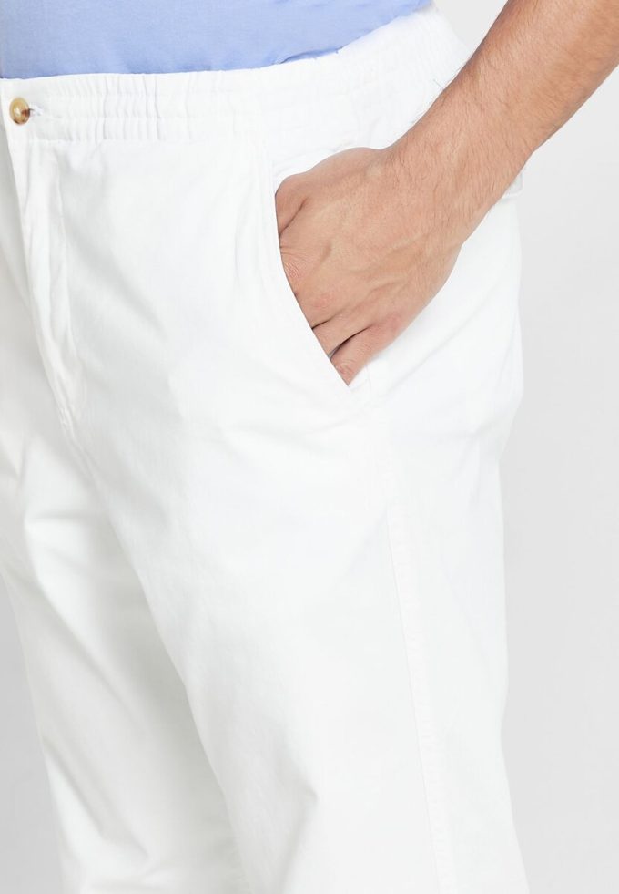 Pantaloni de sport albi Ralph Lauren Prepster pentru bărbați Pantaloni de sport albi Ralph Lauren Prepster pentru bărbați
