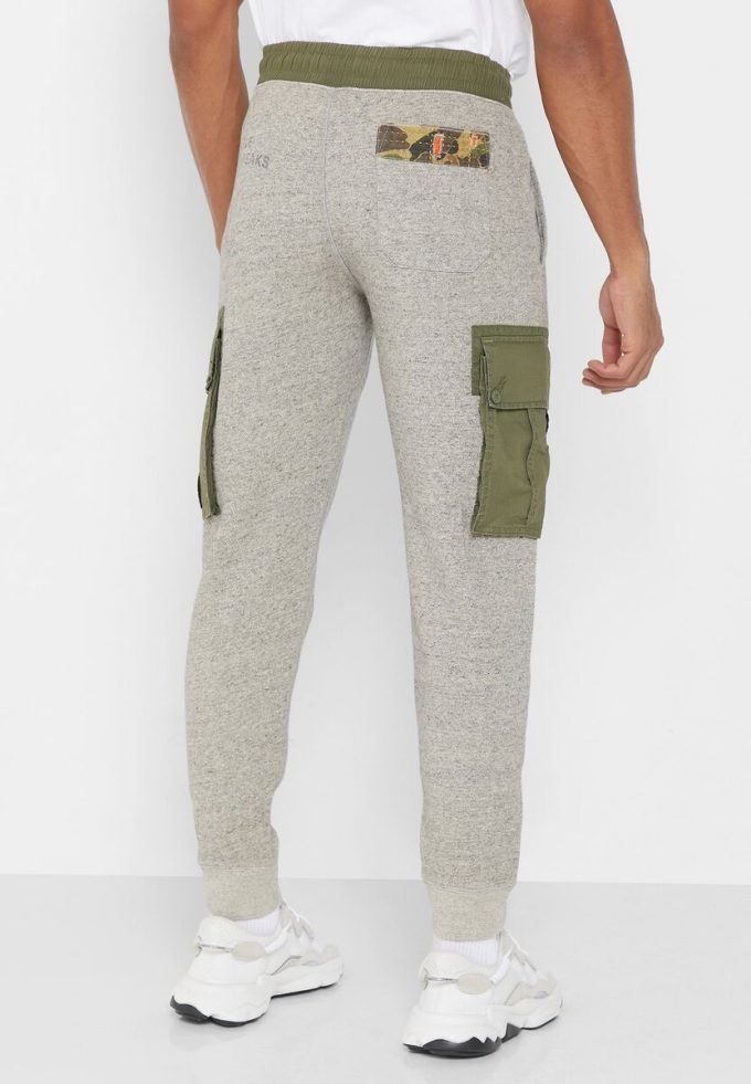 Pantaloni de sport cu imprimeu Ralph Lauren gri pentru bărbați Pantaloni de sport cu imprimeu Ralph Lauren gri pentru bărbați